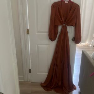 Pink Lily cut out maxi dress